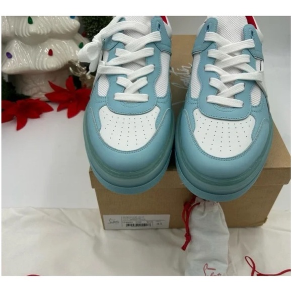 Christian Louboutin Mens Astroloubi low top leather trimmed sneakers size 43 - Picture 2 of 7